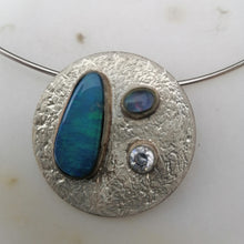 Load image into Gallery viewer, Sterling Silver and Austrailian Opal Necklace