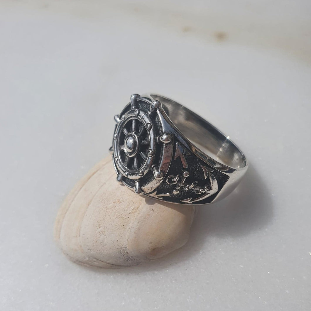 Sterling Silver Ships Ring