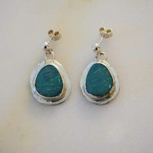 Load image into Gallery viewer, Opal and SIlver drop earring
