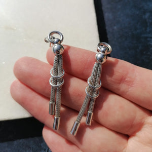 Sterling Silver Rope Earrings