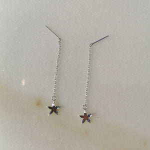 Small Star Drop Earrings
